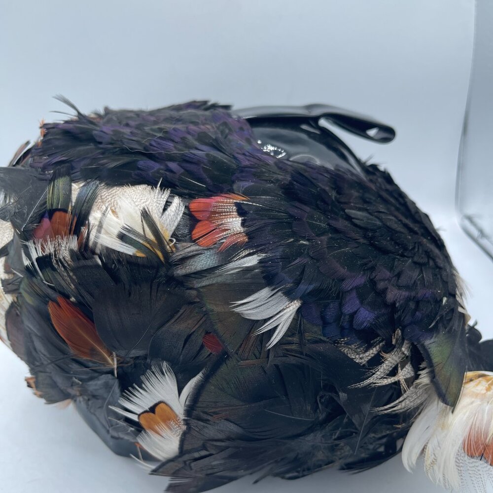 🎩 Vintage Christian Dior Feathered Hat – Paris-New York Label - Picture 3 of 12